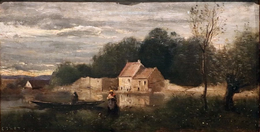 Jean - Baptiste, Camille Corot, Alto livello del fiume, Calouste Gulbenkian Museum, Lisbona